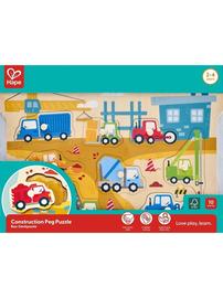 Hape Construction Vehicles Peg Puzzle