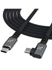Wozinsky WPS2-UY41S USB-C Thunderbolt 4 240W 2m Angle Cable - Black