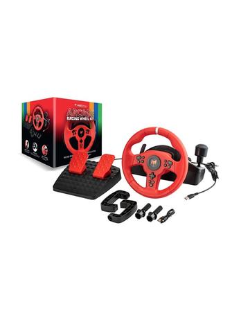 Maxx Tech Arcade Racing Wheel Kit, PC/Nintendo Switch/PS4/PS5/Xbox -rattipoljinsetti