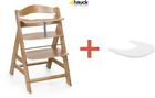 Hauck Alpha+ -syöttötuoli, Natural + Alpha Click Tray, White