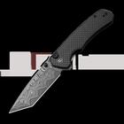 CIVIVI Button Lock Brazen Damascus kääntöveitsi, Twill Carbon Fiber