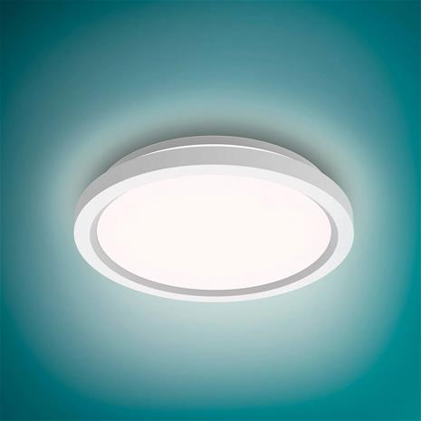 Philips AIO Ceiling Light with Remote (Round White) - 24W Integrated LED Lamp with 3 step dimming 2-pack