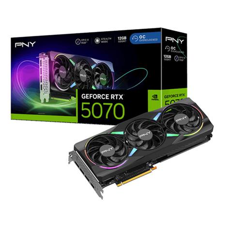 PNY GeForce RTX 5070 ARGB 3X OC 12 GB, PCI-E, näytönohjain