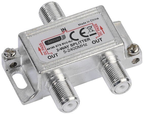 Vivanco SAT/universal 2-way aerial splitter