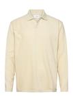 Lindbergh Lindbergh V-Neck Jacquard Polo L/S - Grey - XXL
