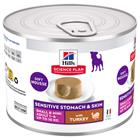 12x200g Sensitive Stomach & Skin Small & Mini Mousse kalkkuna Hill's Science Plan