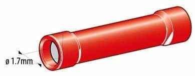Jatkoliitin 1,7 mm (100 kpl), pun, Autoline