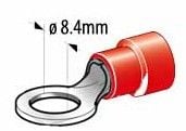 Rengasliitin 8,4 mm (100 kpl), pun, Autoline