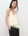 Mango Lace Top - Brown - XL