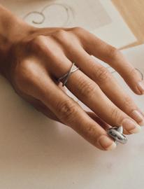 Edblad Alexa Ring S Steel - Silver - XL