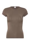 Gina Tricot Slim Fit Top - Yellow - XL