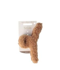 Solida Haarklammer Loop Form Teddy braun Hiuspinnit 1 kpl