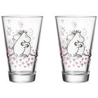 Moomin Arabia Kärlek Muumi-lasi 2-pack kirkas
