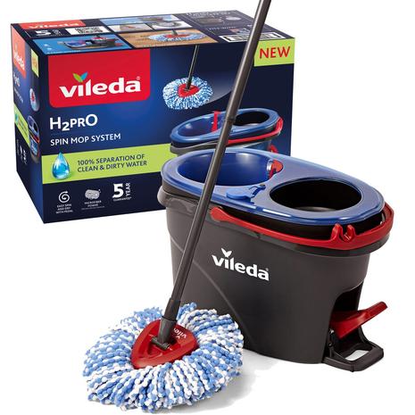 Vileda H2Pro Spin Mop Moppisetti, 2 vesisäiliötä
