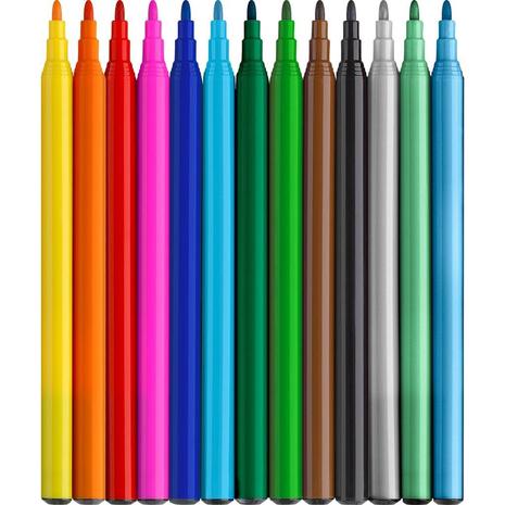 Faber-Castell - Felt-Tip Pen Dinosaur 10 + 3 with Stickers (554214)