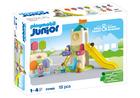 PLAYMOBIL Junior 71703 Leikkikenttä jättimäisellä liukumäellä Sisältää viisi hahmoa, liukumäen ja tarvikkeet - 1-vuotiaasta alkaen