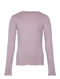 Huttelihut T-Shirt Ls Rib - Pink - 110