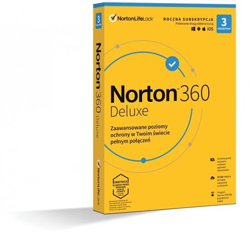 NortonLifeLock Norton 360 Deluxe (1 vuosi 3 laitetta), tietoturvaohjelmisto