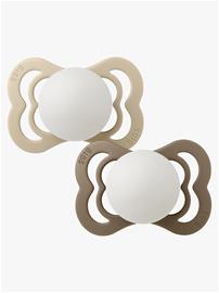 BIBS - Pacifier Supreme 2 Pack Silicone - Vanilla Glow/Dark Oak Glow - Size 1