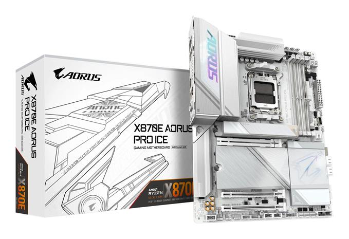 GIGABYTE X870E AORUS PRO ICE Emolevy - AMD X870E - AMD AM5 socket - DDR5 RAM - ATX