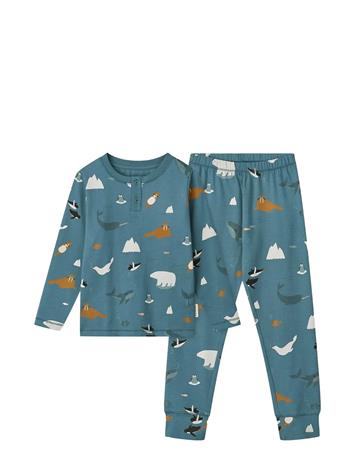 Liewood Wilhelm Printed Pyjamas Set Pyjamasetti Pyjama Navy Liewood