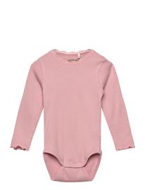 Huttelihut Body Ls Rib - Pink - 86