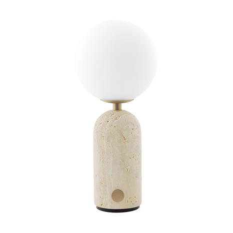 Globen Lighting Torrano pöytälamppu kannettava Beige travertiini