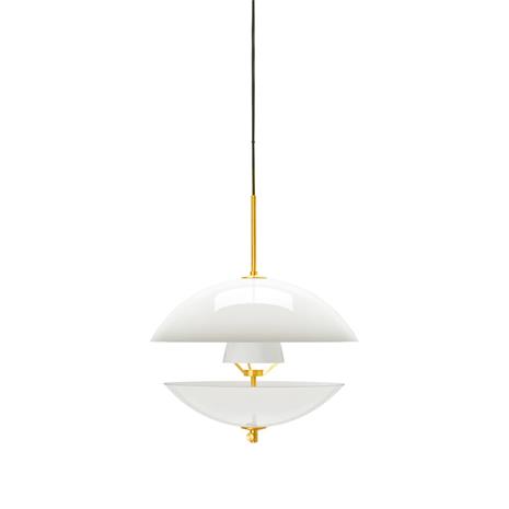 Fritz Hansen Clam Pendant White / Brass, 440 mm