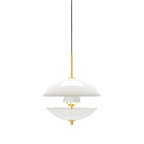Fritz Hansen Clam Pendant White / Brass, 500 mm