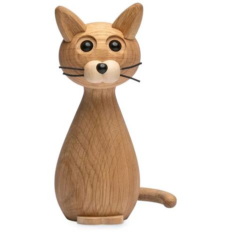 Puukoriste kissa Brave, 24 cm, tammea