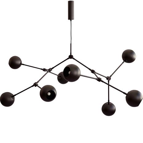 101 Copenhagen - Drop Globe Kattokruunu Burned Musta