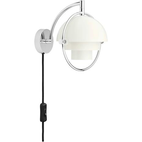 GUBI Multi-Lite seinälamppu Valkoinen kromi