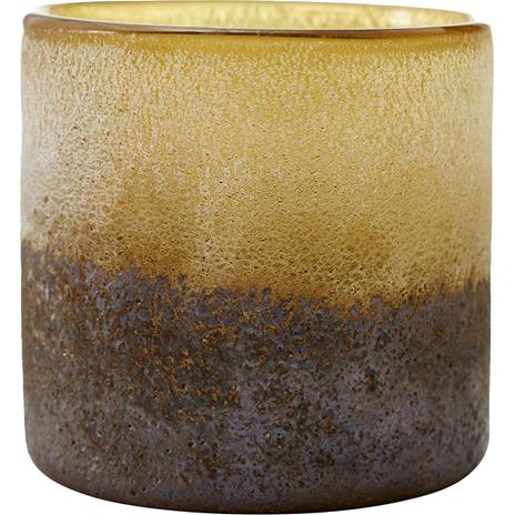 Boel&Jan Aria Kynttilänjalka / Harmaa 10 Cm - Kynttilälyhdyt Lasi Ruskea - 8089986