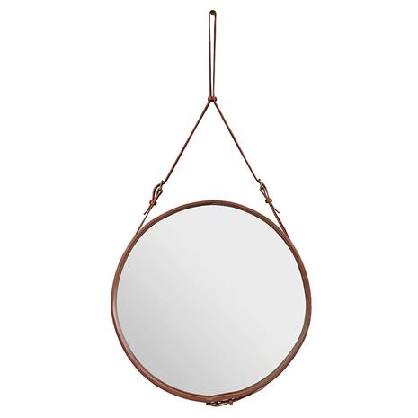 Gubi Adnet pyöreä peili Brown, large