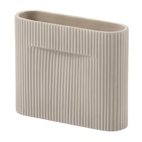 Muuto Ridge maljakko, 16,5 cm, beige