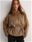 Nelly - Beige - Drawstring Brushed Collar Jacket – kuva 3