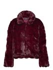 Bardot Bardot Sylvie Zip Faux Fur Jacket - Burgundy - 42