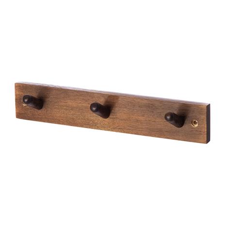 ERNST Hook Rail 3 Knobs, Brown