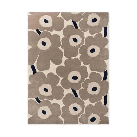 Marimekko Unikko greige -villamatto