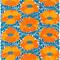 Arvidssons Textil Love kangas Sininen-oranssi – kuva 6