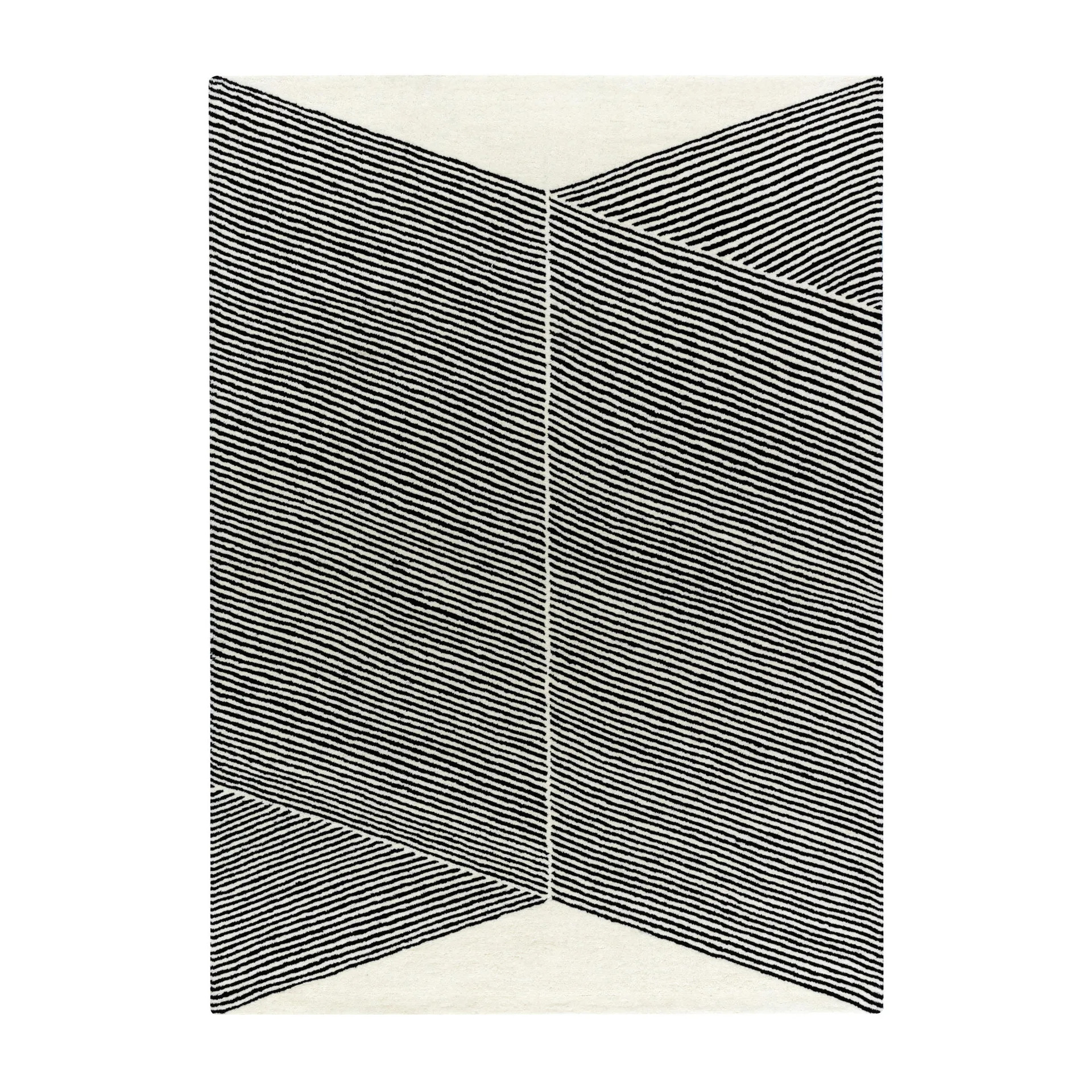 NJRD Rectangles-villamatto, luonnonvalkoinen 170x240 cm