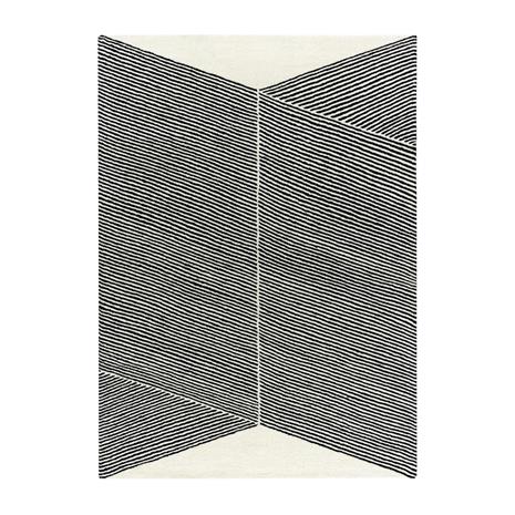 NJRD Rectangles-villamatto, luonnonvalkoinen 170x240 cm