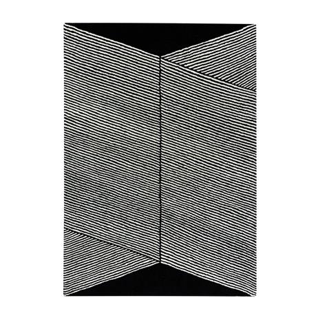 NJRD Rectangles-villamatto, musta 170x240 cm