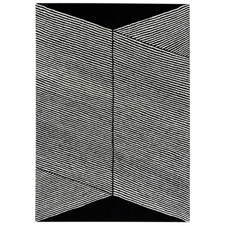 NJRD Rectangles-villamatto, musta 200x300 cm