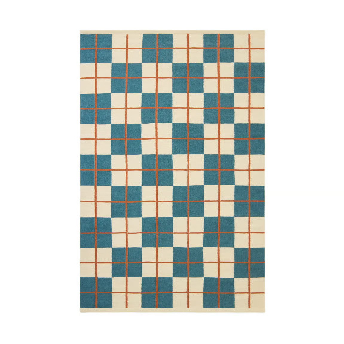 Chhatwal & Jonsson Haveli matto 180x270 cm Heaven blue-light khaki-rust