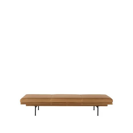 Muuto Outline sohvasänky Refine leather cognac-Black