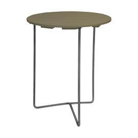 Grythyttan Stålmöbler Table 6B pöytä Vaaleanvihreä tammi-sinkitty teräs, Ø60 cm