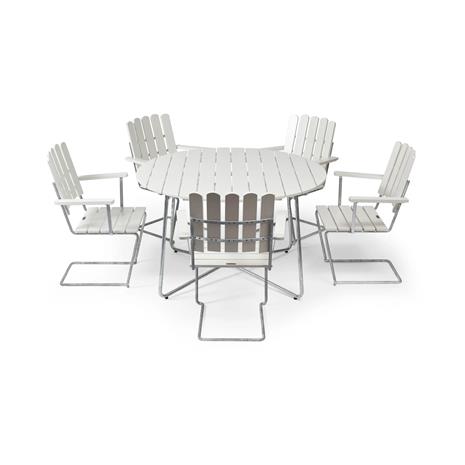 Grythyttan Stålmöbler Classic ruokailuryhmä - 9A 120 cm + 5kpl A2
