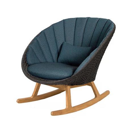 Cane-line Peacock keinutuoli Focus tummansininen-teak