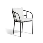 Skargaarden Saltö Dining nojatuoli Sunbrella silver grey-jalusta charcoal grey